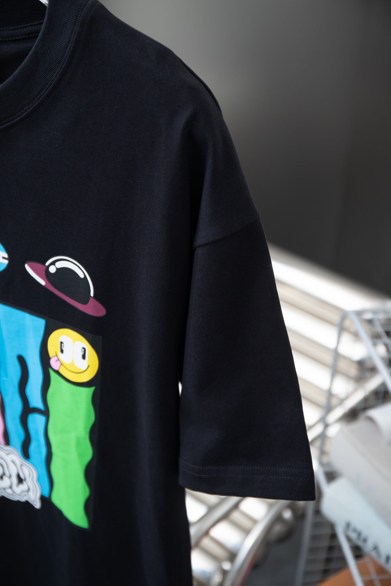 Camiseta con estampado de dibujos animados divertidos