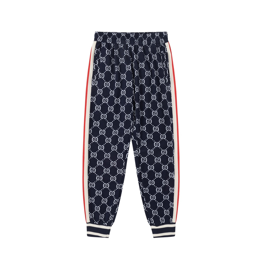 Pantalones con cinta y estampado integral