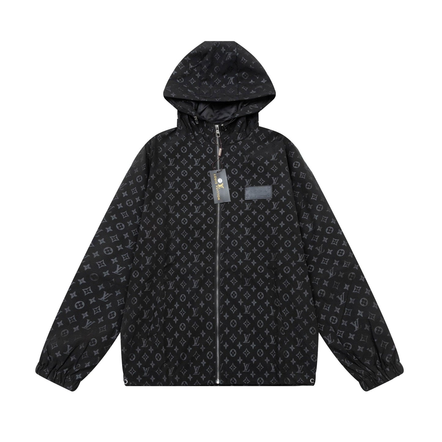 Chaqueta negra con estampado completo