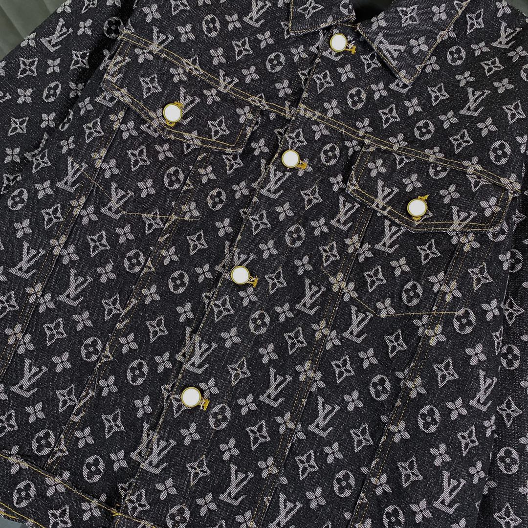Chaqueta vaquera clásica de jacquard
