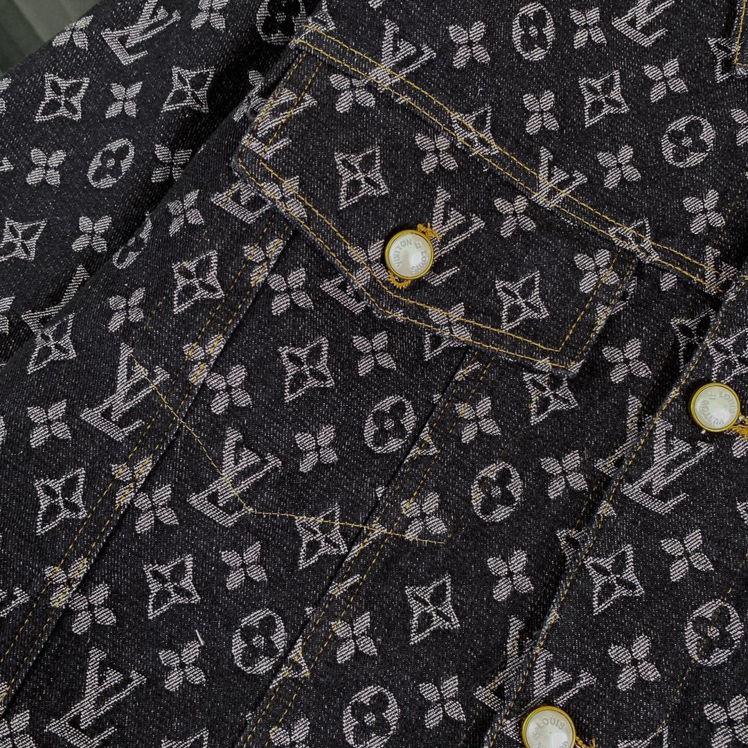 Chaqueta vaquera clásica de jacquard