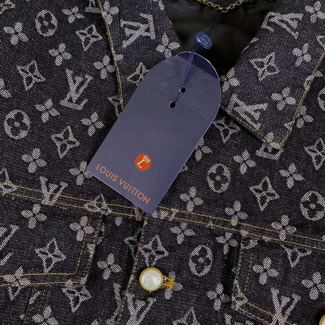 Chaqueta vaquera clásica de jacquard