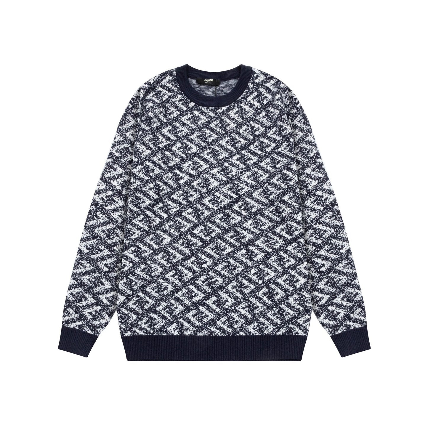 Suéter jacquard con estampado integral