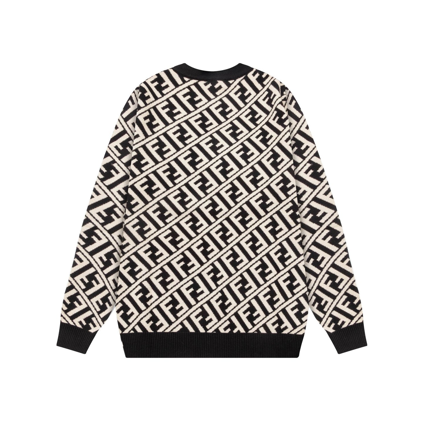 Suéter jacquard con estampado integral
