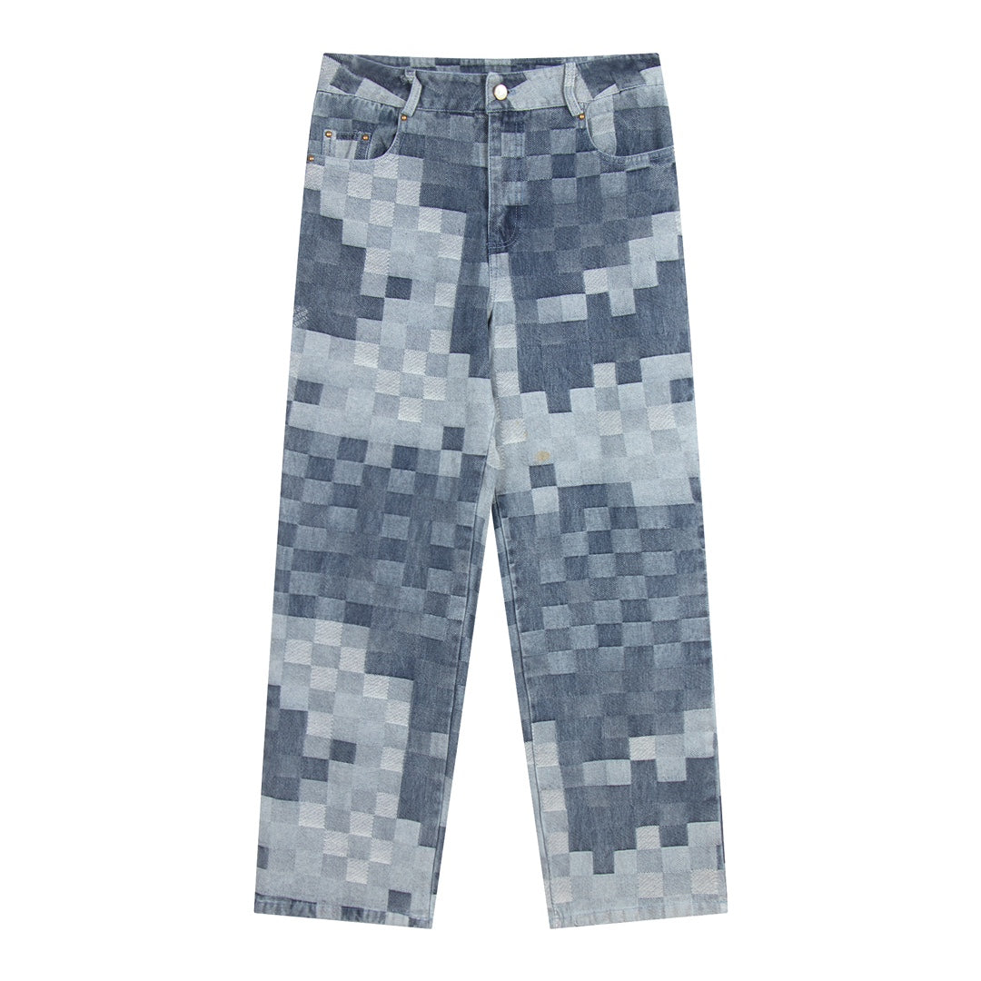 Pantalones vaqueros a cuadros