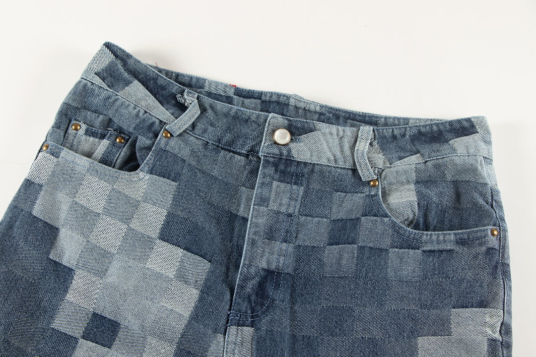 Pantalones vaqueros a cuadros