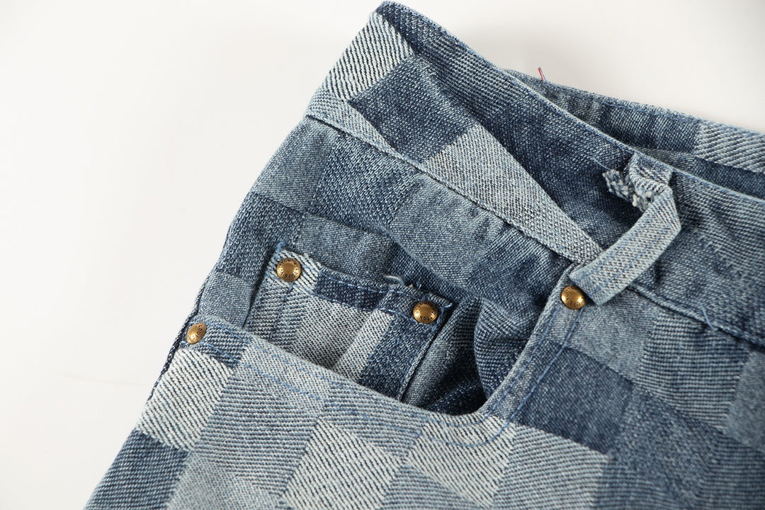 Pantalones vaqueros a cuadros