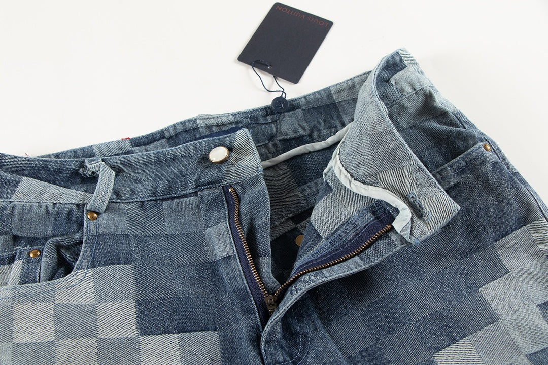 Pantalones vaqueros a cuadros