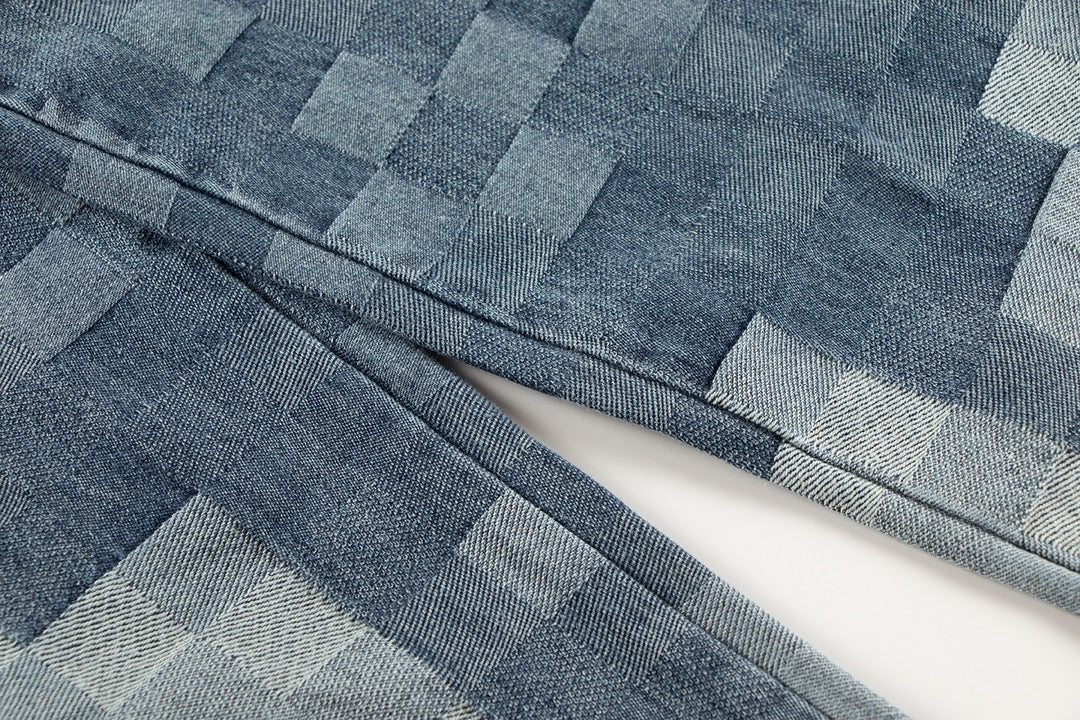 Pantalones vaqueros a cuadros