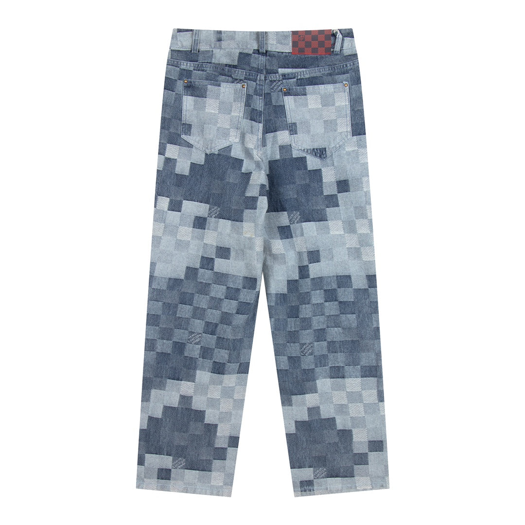 Pantalones vaqueros a cuadros