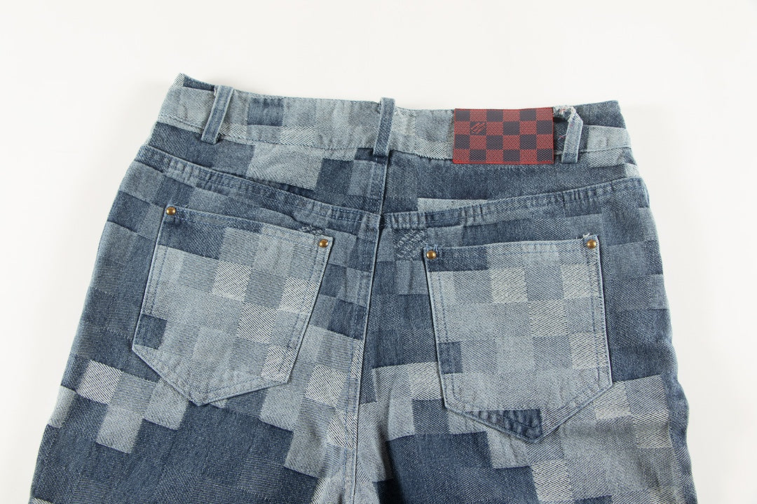 Pantalones vaqueros a cuadros