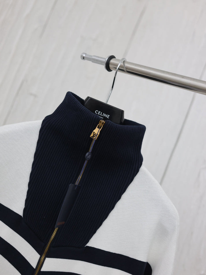 Chaqueta de patchwork a rayas