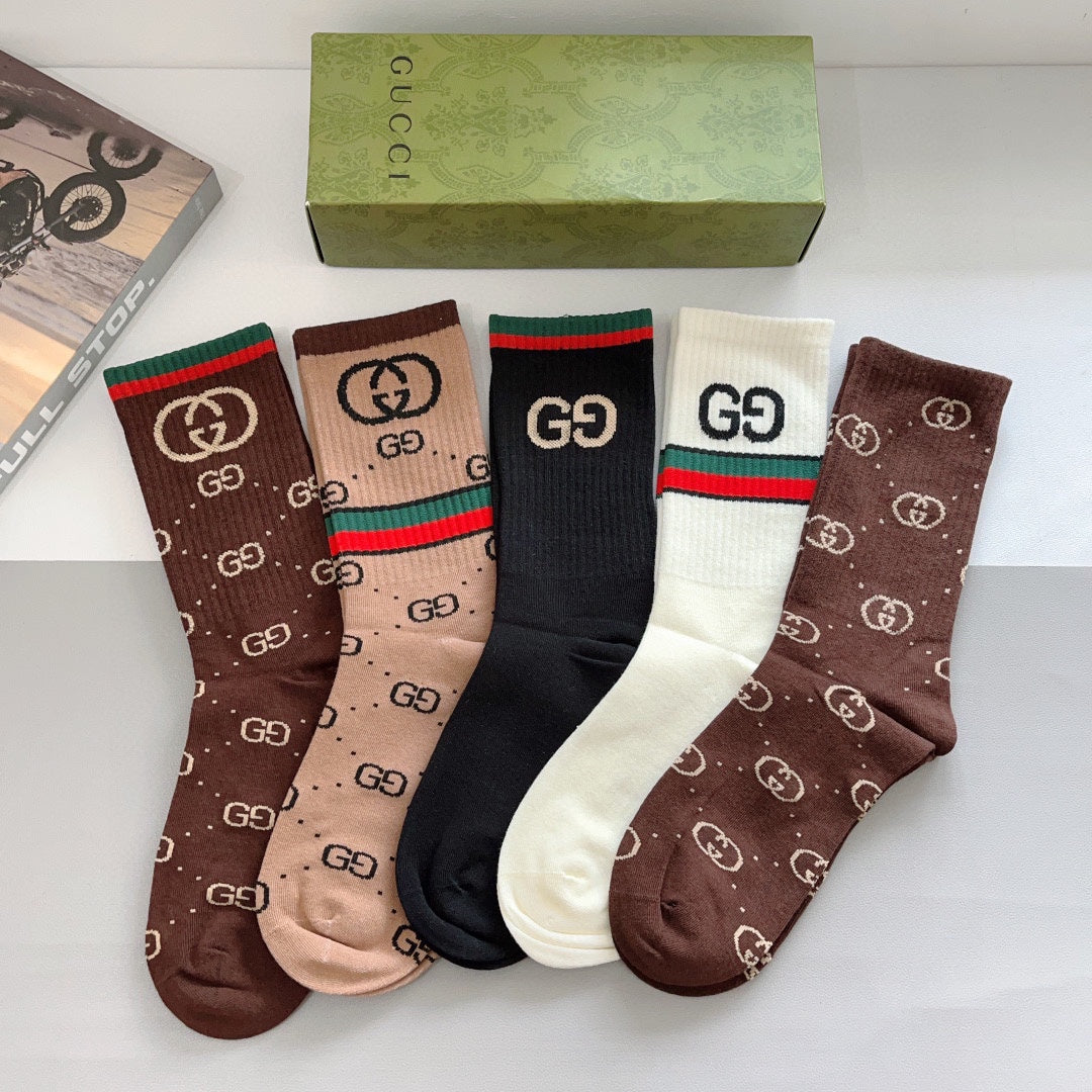 Calcetines con estampado completo de doble G