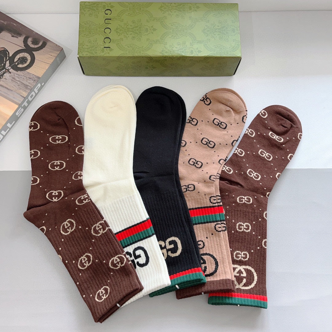 Calcetines con estampado completo de doble G
