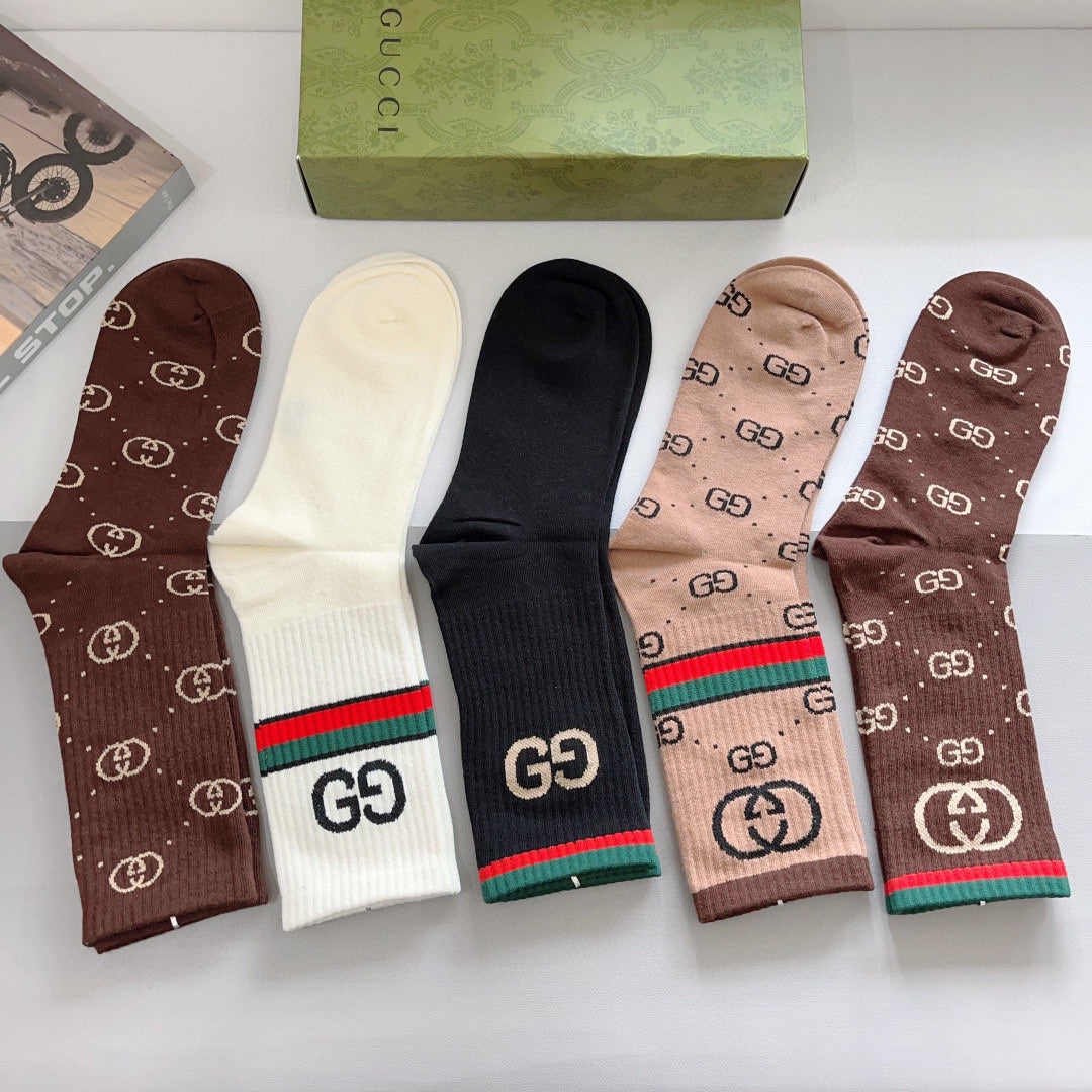 Calcetines con estampado completo de doble G