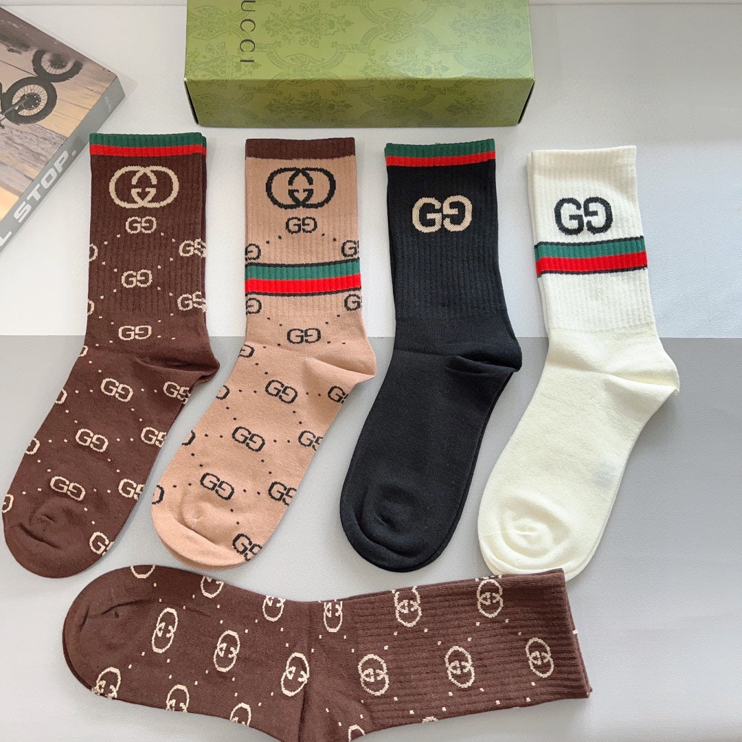 Calcetines con estampado completo de doble G