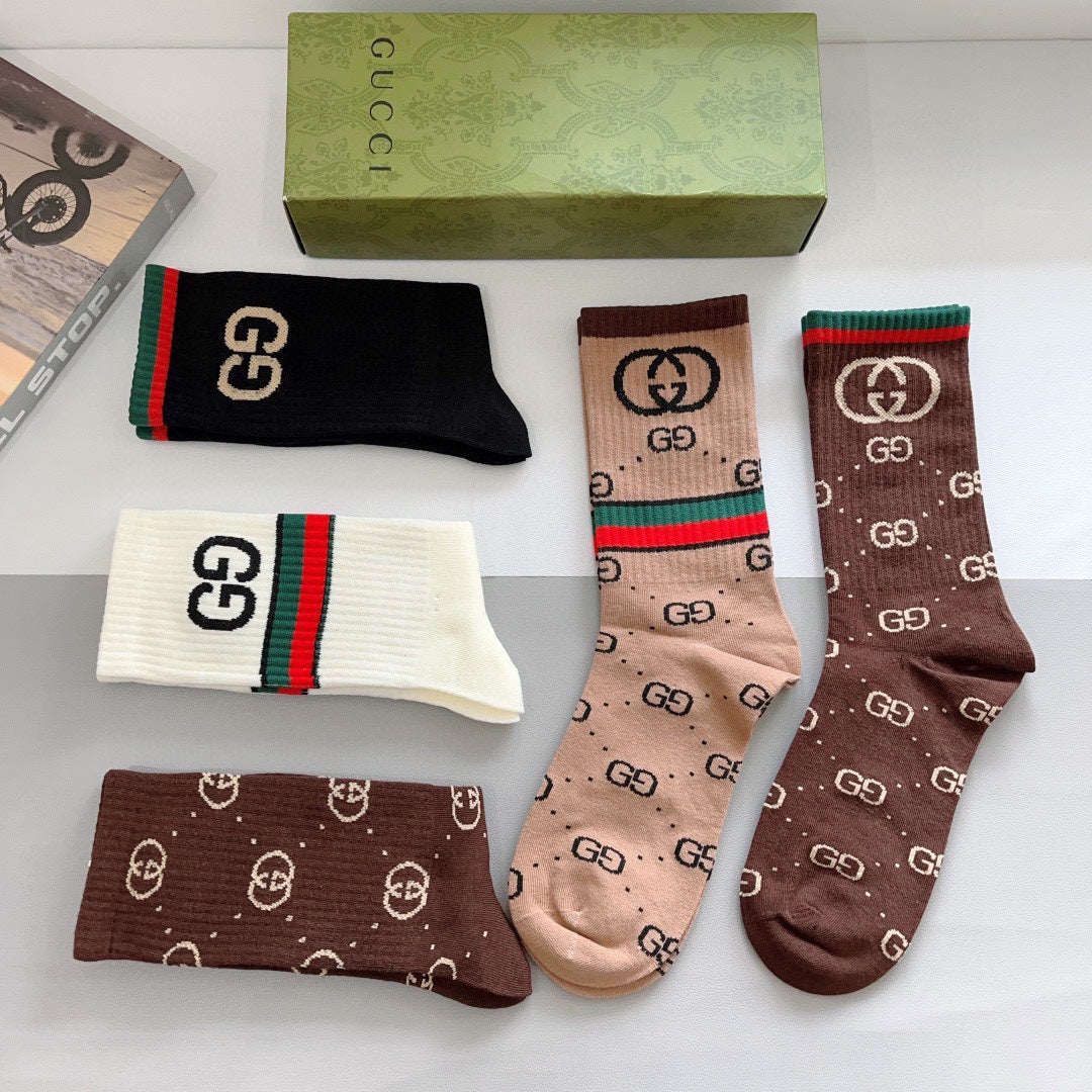 Calcetines con estampado completo de doble G