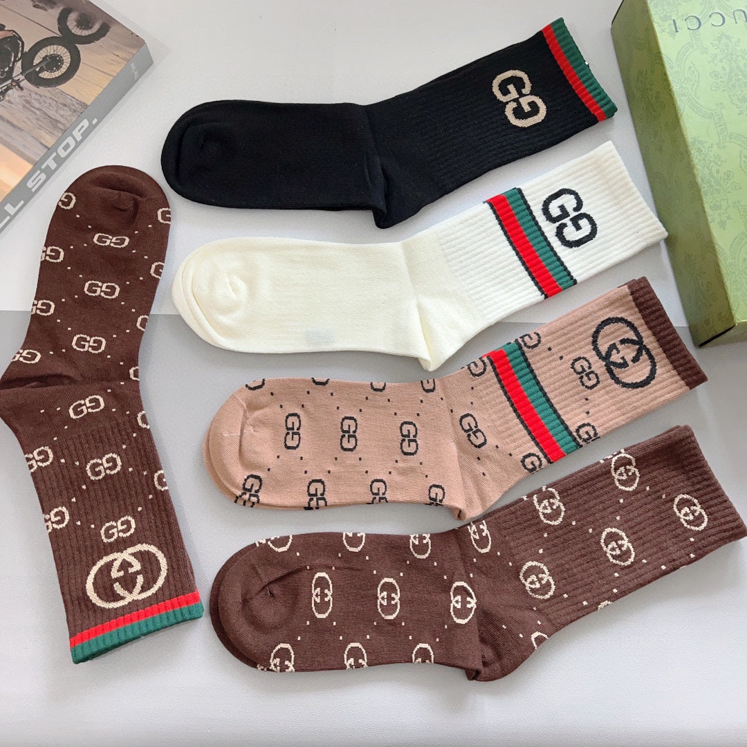 Calcetines con estampado completo de doble G