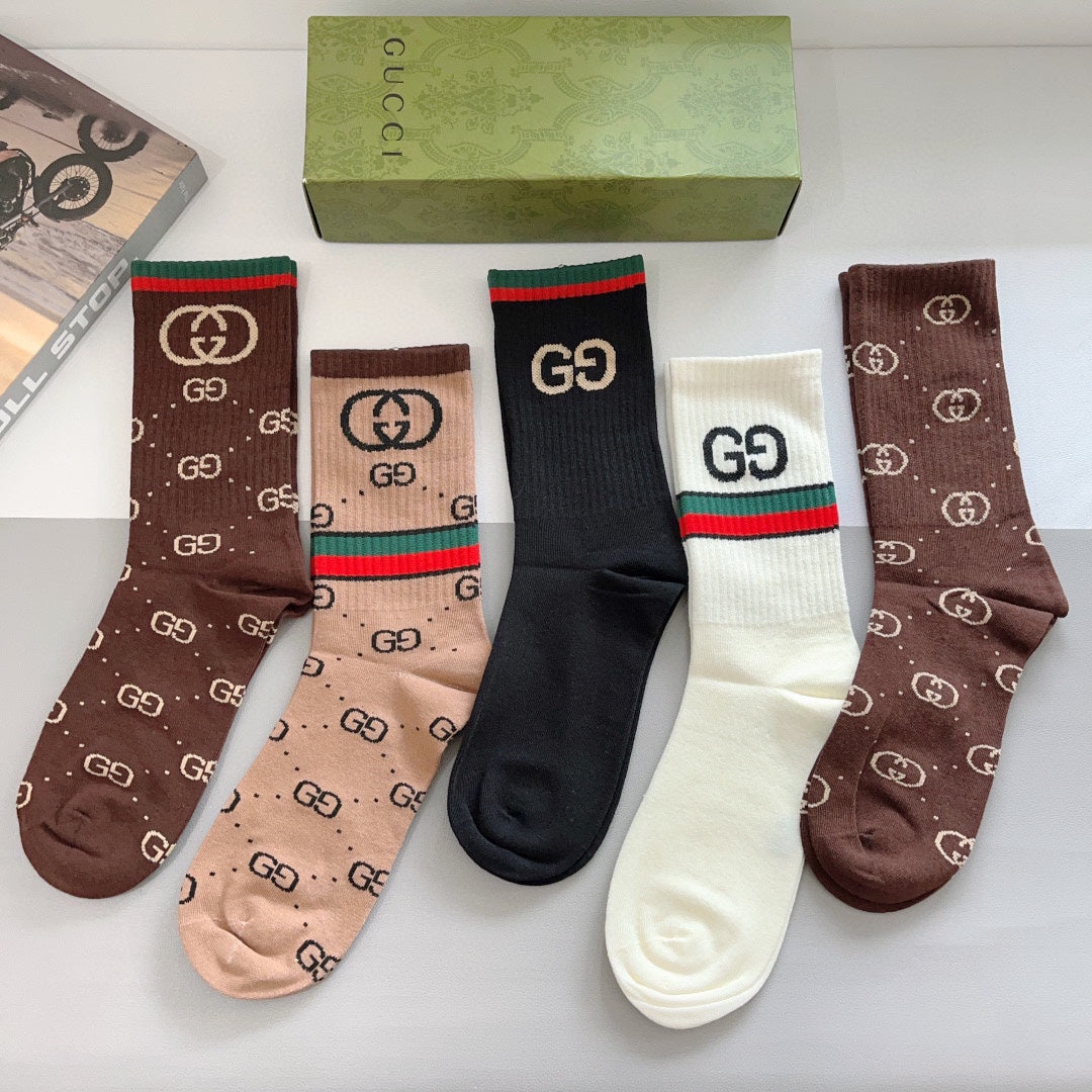 Calcetines con estampado completo de doble G