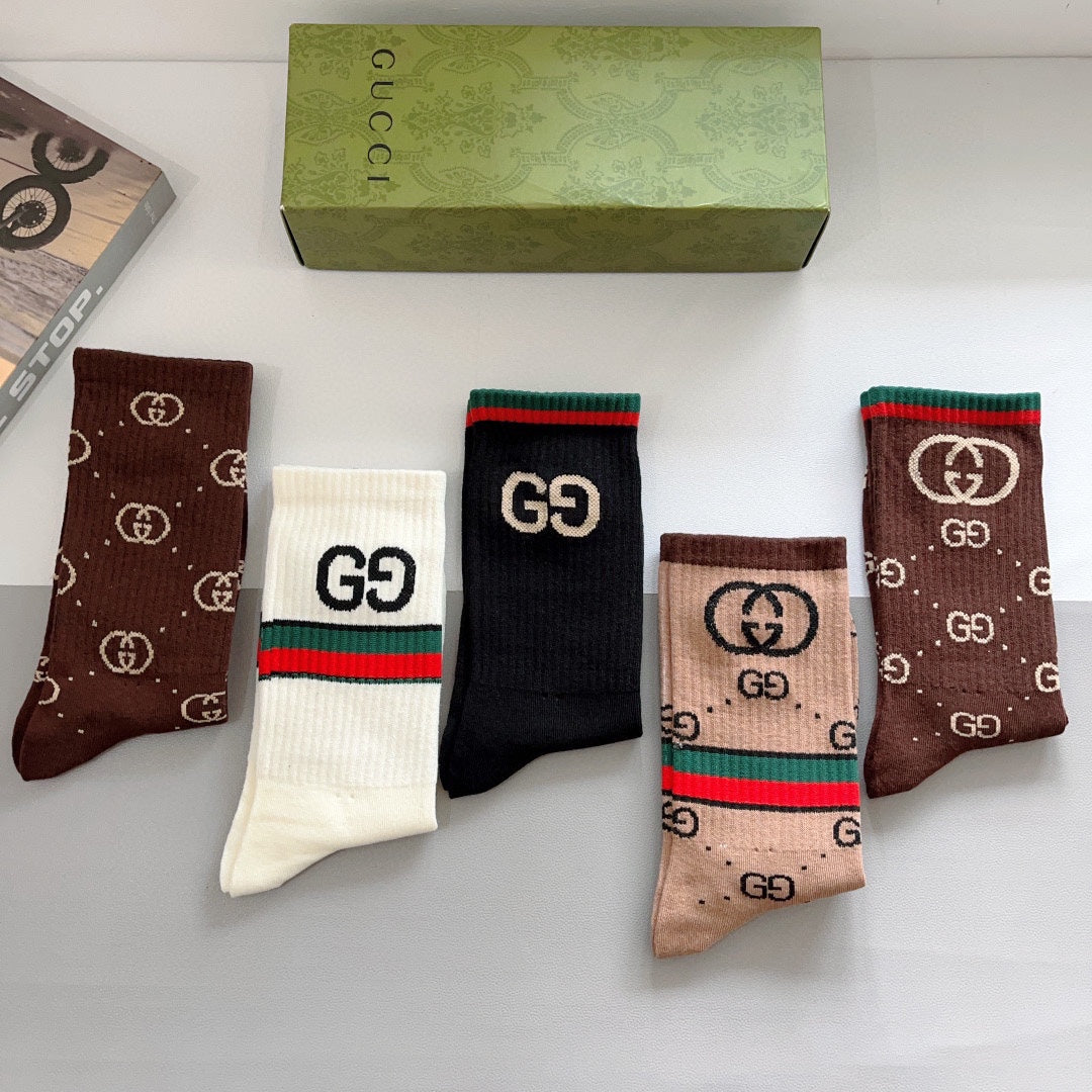 Calcetines con estampado completo de doble G