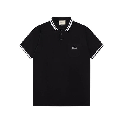 Camiseta polo con bordado de letras