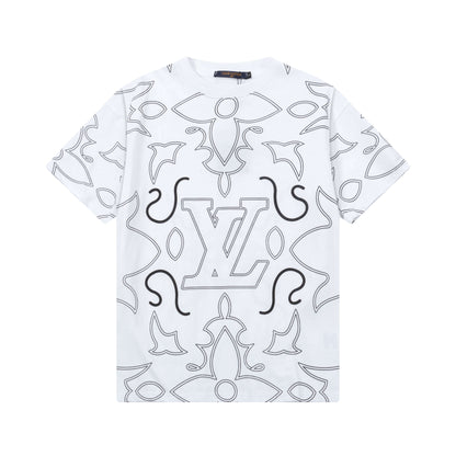 Camiseta de rayas con estampado completo