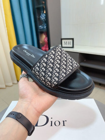 Zapatillas de piel jacquard