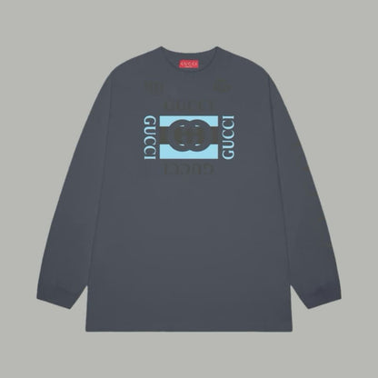 New Color Classic Letter Print Long Sleeve Shirt