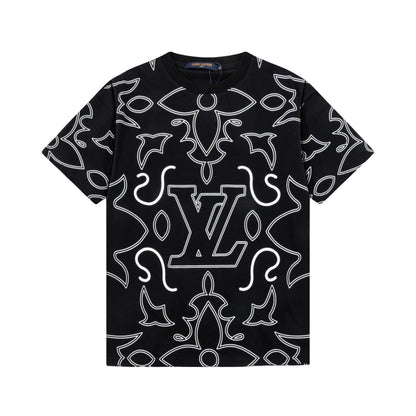 Camiseta de rayas con estampado completo