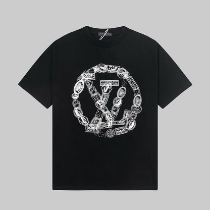 Camiseta con estampado de cadena