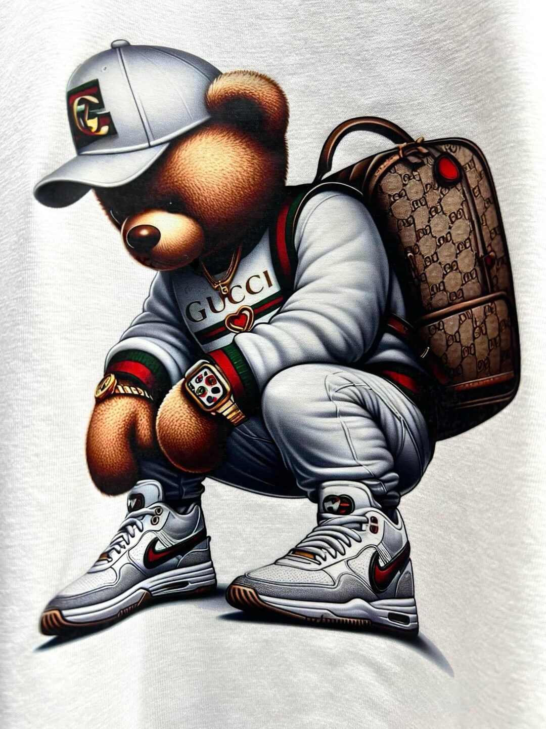 Camiseta con estampado de oso