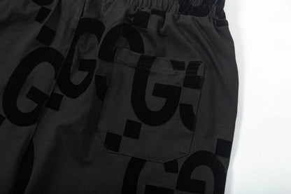 Pantalones cortos con estampado completo de G súper grande