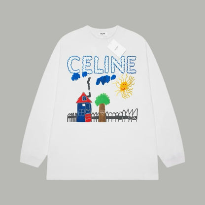 Playful Print Cotton Long Sleeve Shirt