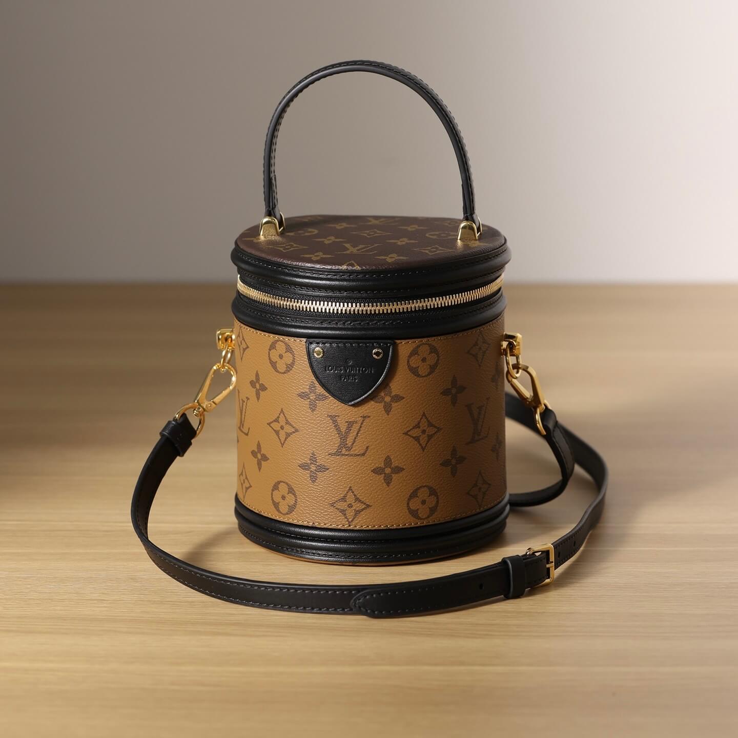 Bolso de cubo de cuero de estilo británico de moda