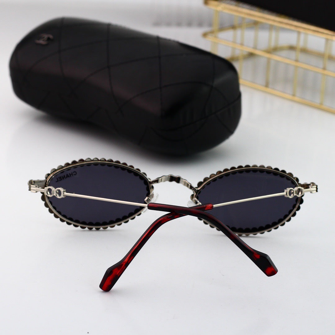 Gafas de sol vintage de metal con cristales de imitación