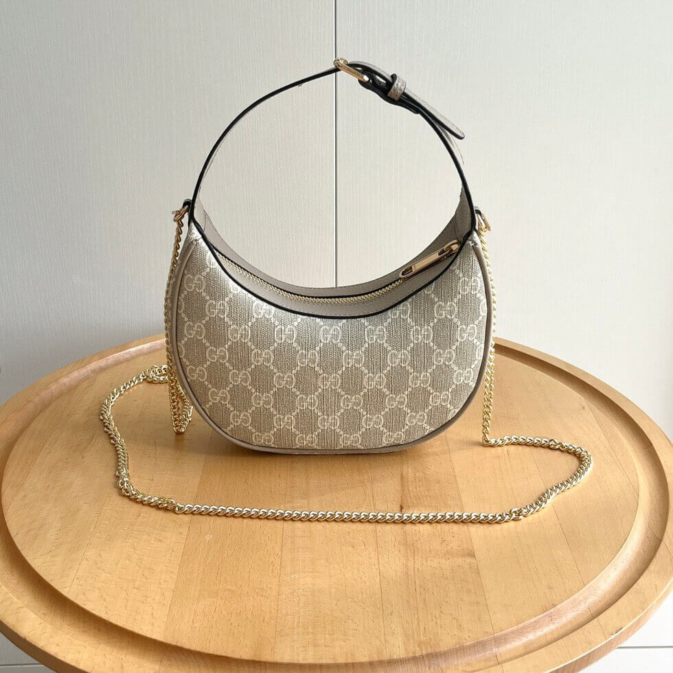 Bolso de hombro vintage de mano en forma de media luna