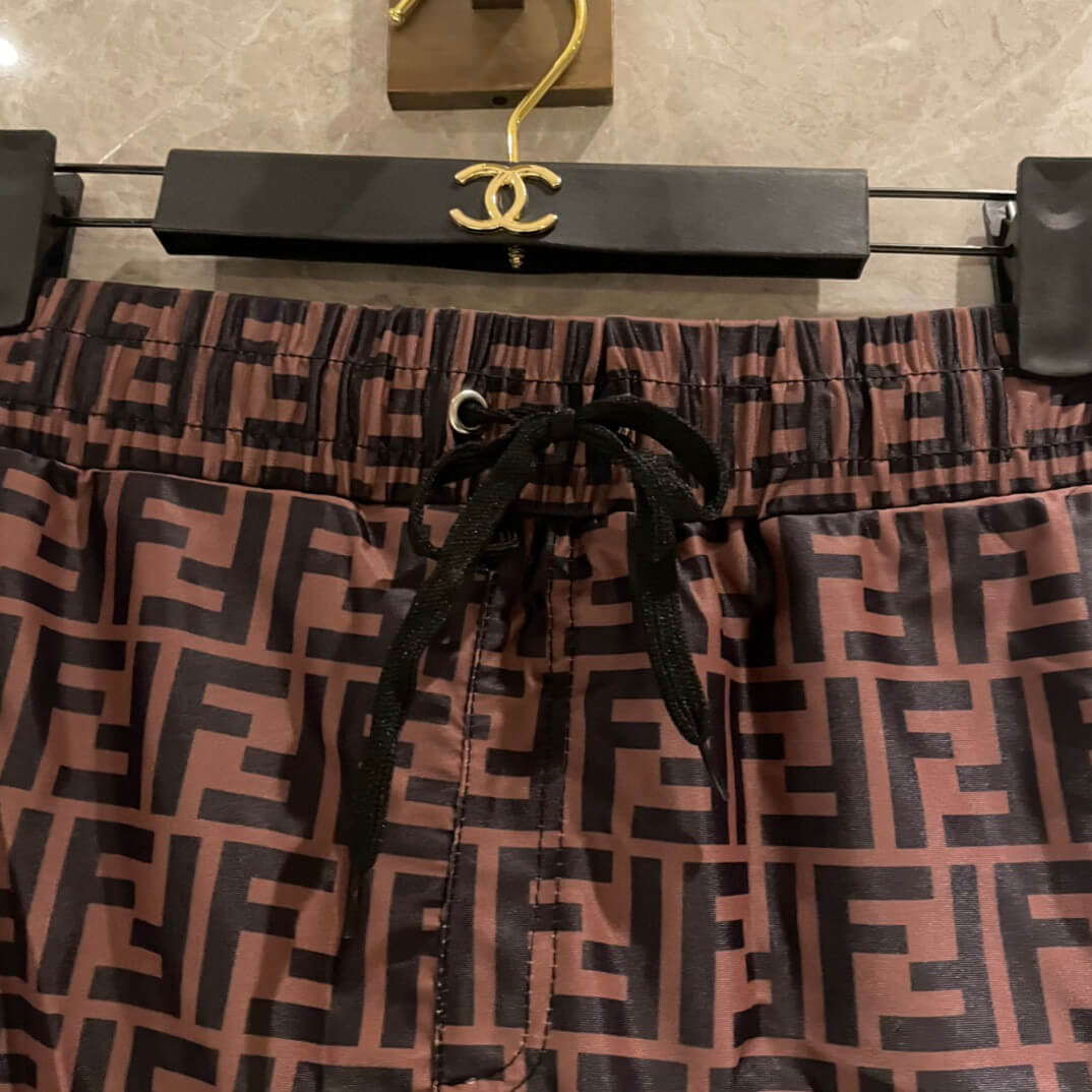 Letter F All-Over Print Swim Trunks