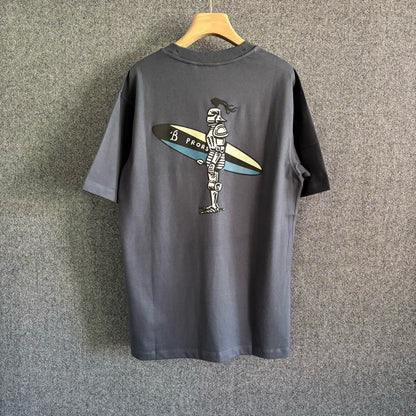 Camiseta con estampado de tabla de surf Big Rider