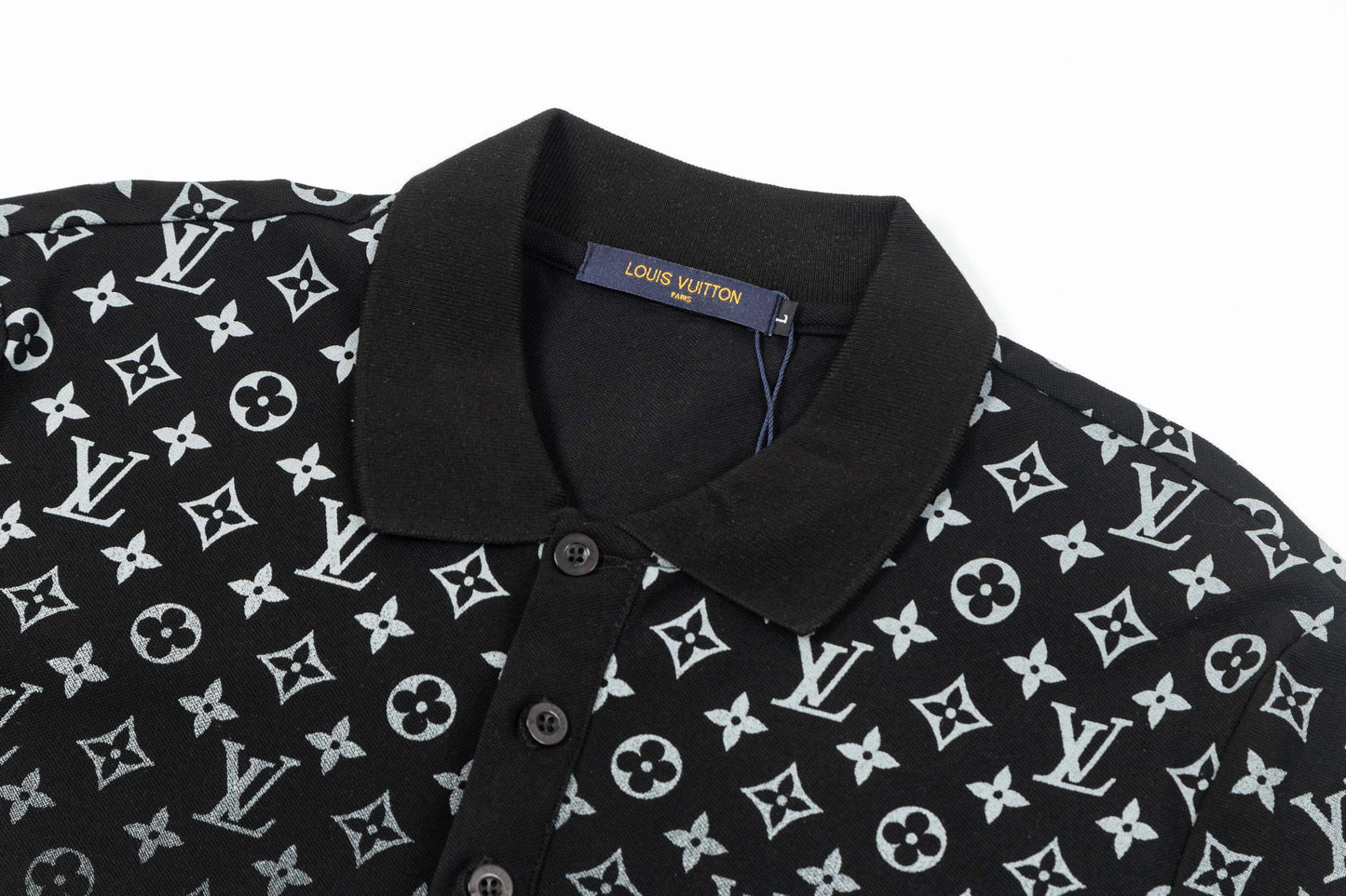 Polo con estampado completo degradado