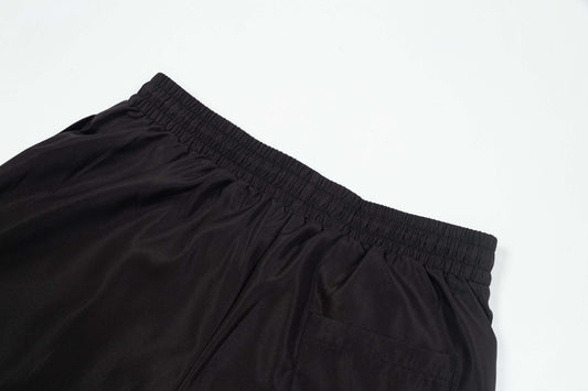 Pink Letter Embroidered Beach Shorts
