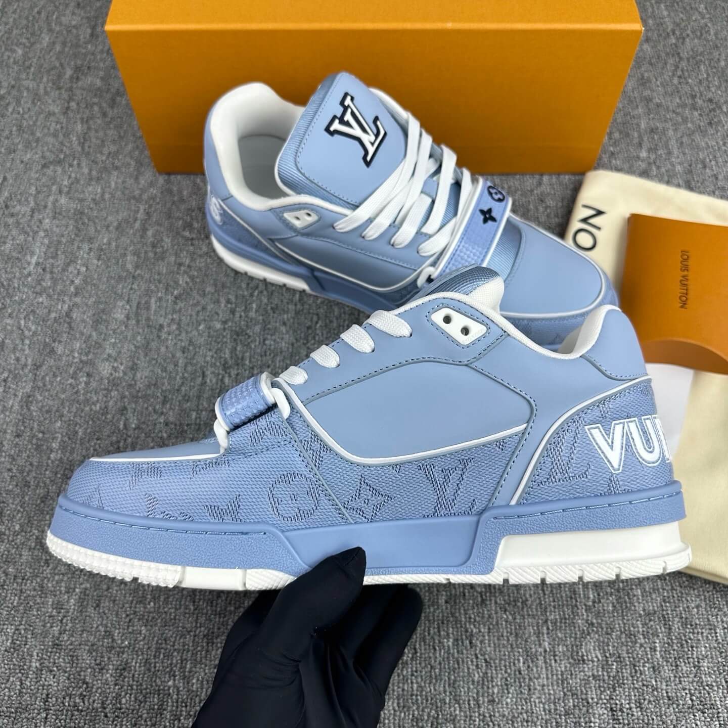 2025 New Blue Velcro Strap Sneakers