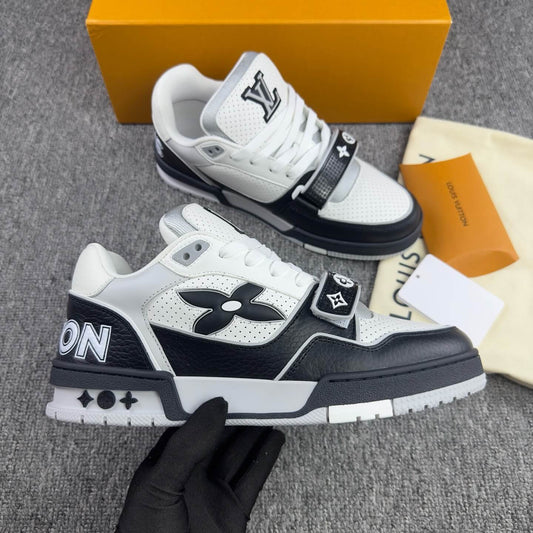 New Black Velcro Strap Sneakers