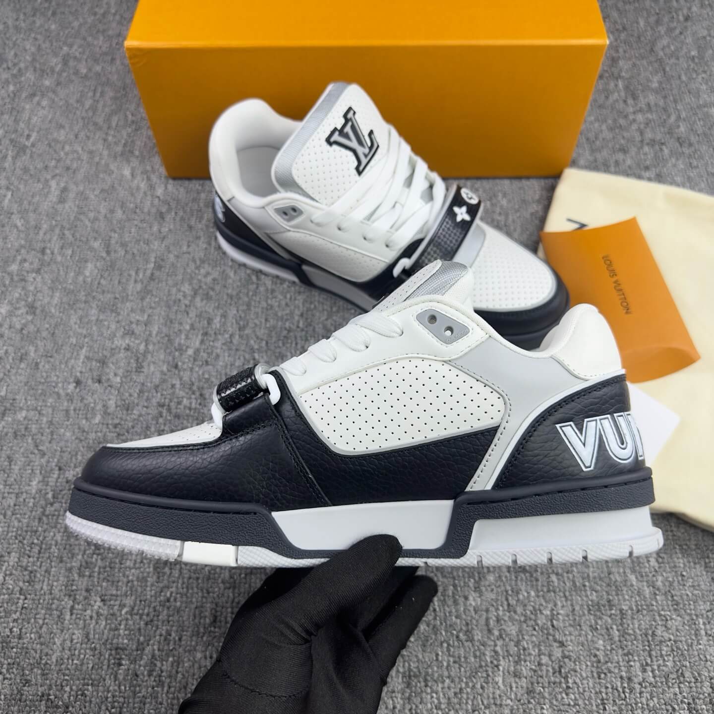 New Black Velcro Strap Sneakers