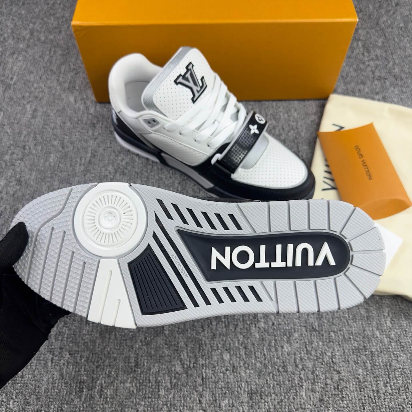 New Black Velcro Strap Sneakers