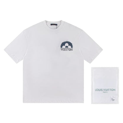 Camiseta con parche de mezclilla bordado 2025