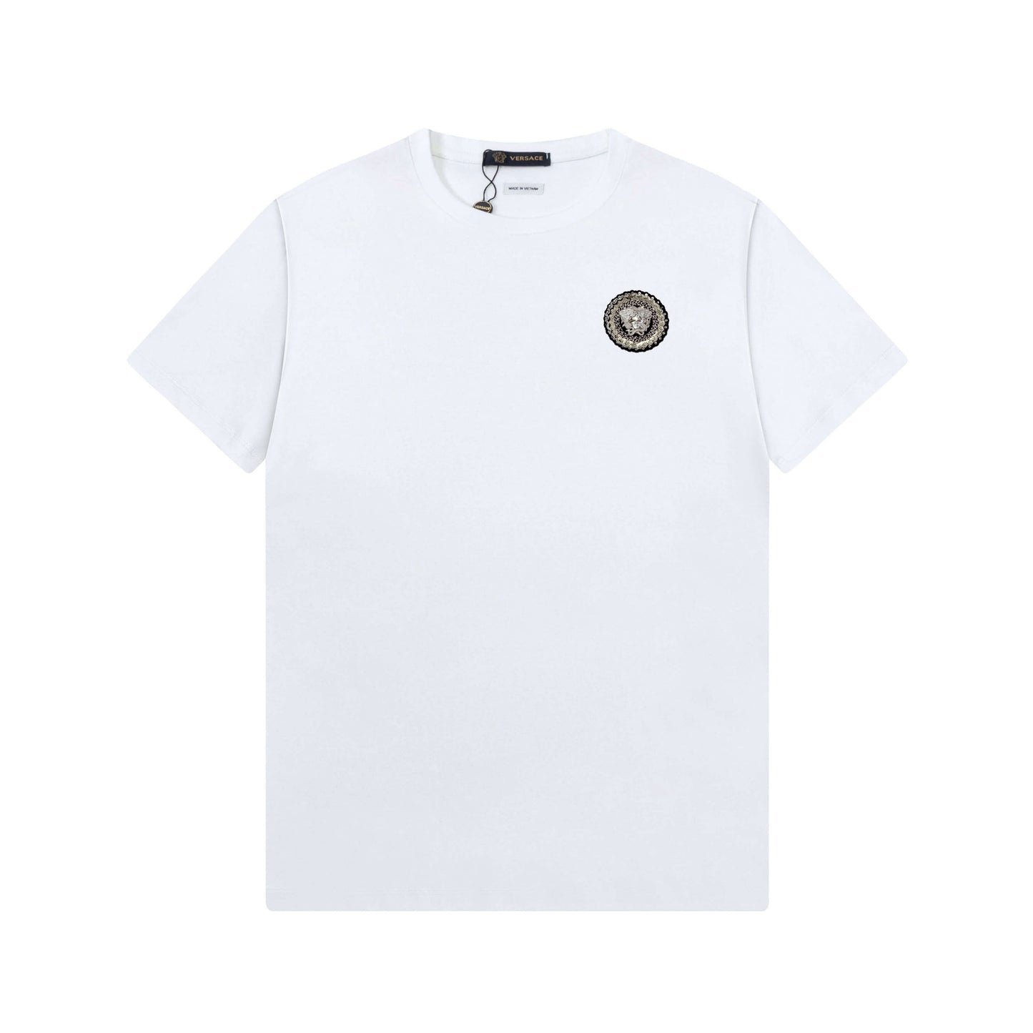 Camiseta con bordado de rostro humano