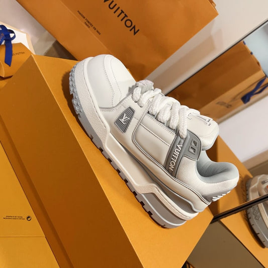 Height-Increasing Gray and White Sneakers