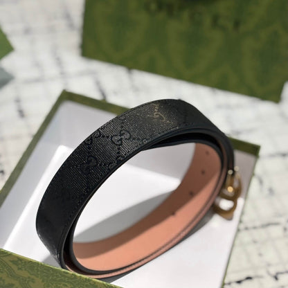 Ceinture élégante en cuir imprimé brillant sur toute la surface