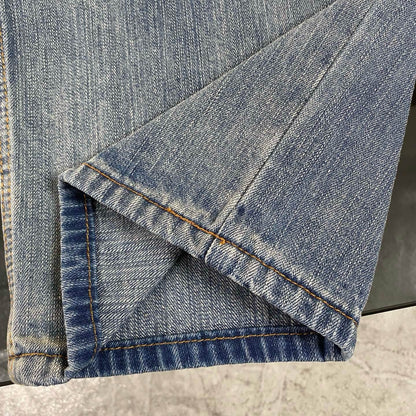 Red Embroidered Jeans