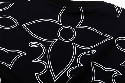 Camiseta de rayas con estampado completo